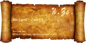 Weiger Zsolt névjegykártya