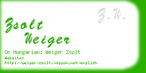 zsolt weiger business card